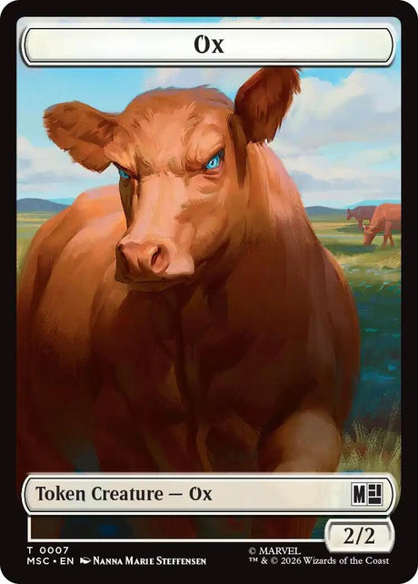 Image for Ox // Vibranium Double-Sided Token (7 // 15) (Foil) (Commander: Marvel Super Heroes) (MSC) - Magic: The Gathering