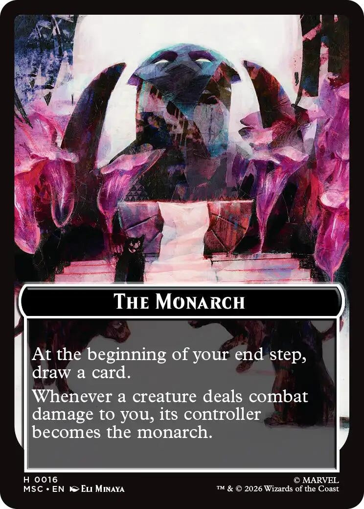 Image for The Monarch (016) // Vibranium (031) Double-Sided Token (Surge Foil) (16 // 31) (Foil) (Commander: Marvel Super Heroes) (MSC) - Magic: The Gathering