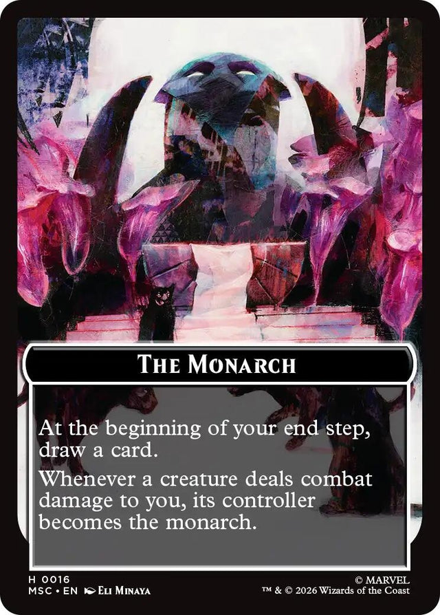 Image for The Monarch (016) // Vibranium (031) Double-Sided Token (Surge Foil) (16 // 31) (Foil) (Commander: Marvel Super Heroes) (MSC) - Magic: The Gathering