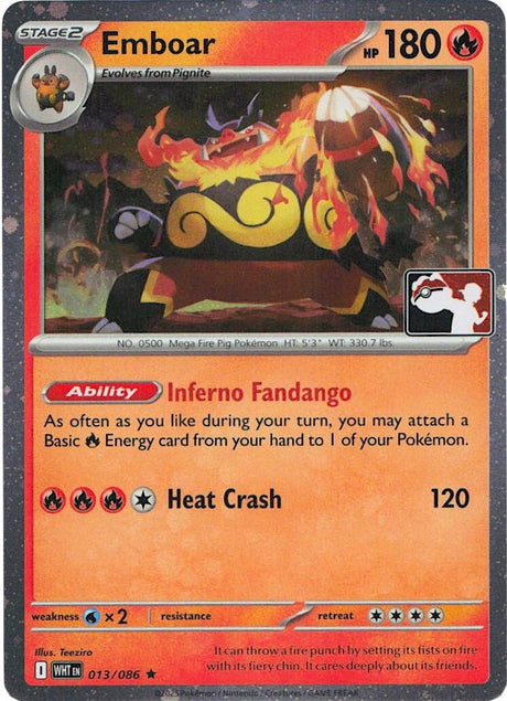 Image for Emboar - 013/086 (Cosmos Holo) (013/086) (Holofoil) (Prize Pack Series Cards) - Pokemon