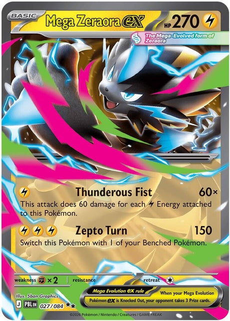 Image for Mega Zeraora ex (027/084) (Holofoil) (ME05: Pitch Black) (ME05) - Pokemon