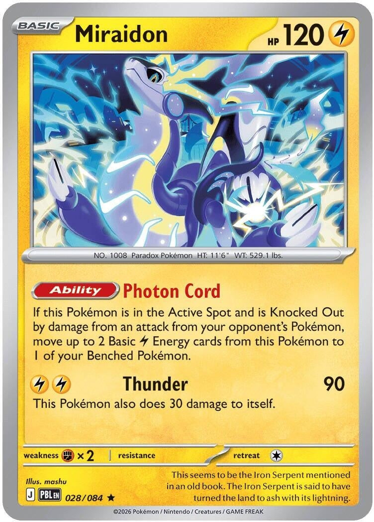 Image for Miraidon (028/084) (Holofoil) (ME05: Pitch Black) (ME05) - Pokemon