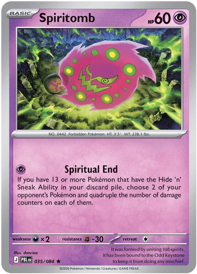 Image for Spiritomb (035/084) (Holofoil) (ME05: Pitch Black) (ME05) - Pokemon