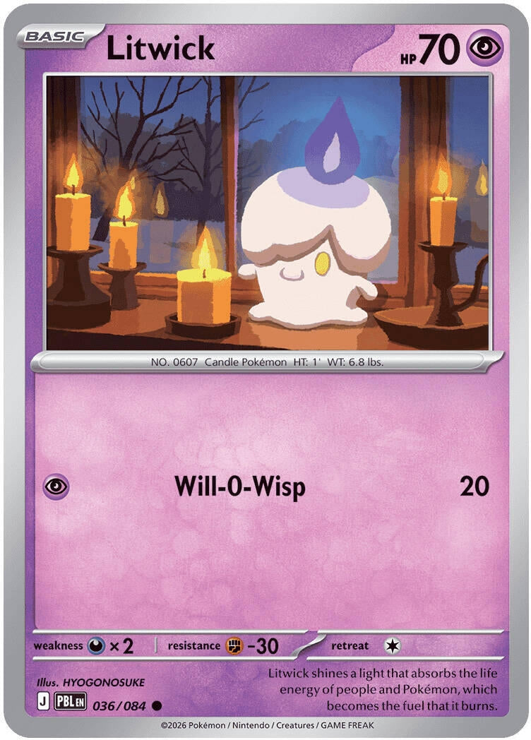 Image for Litwick (036/084) (Reverse Holofoil) (ME05: Pitch Black) (ME05) - Pokemon