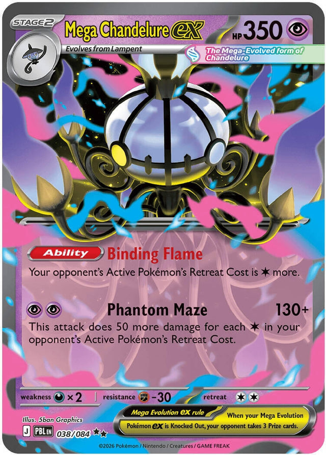 Image for Mega Chandelure ex (038/084) (Holofoil) (ME05: Pitch Black) (ME05) - Pokemon