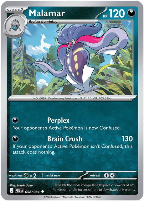 Image for Malamar (052/084) (Reverse Holofoil) (ME05: Pitch Black) (ME05) - Pokemon