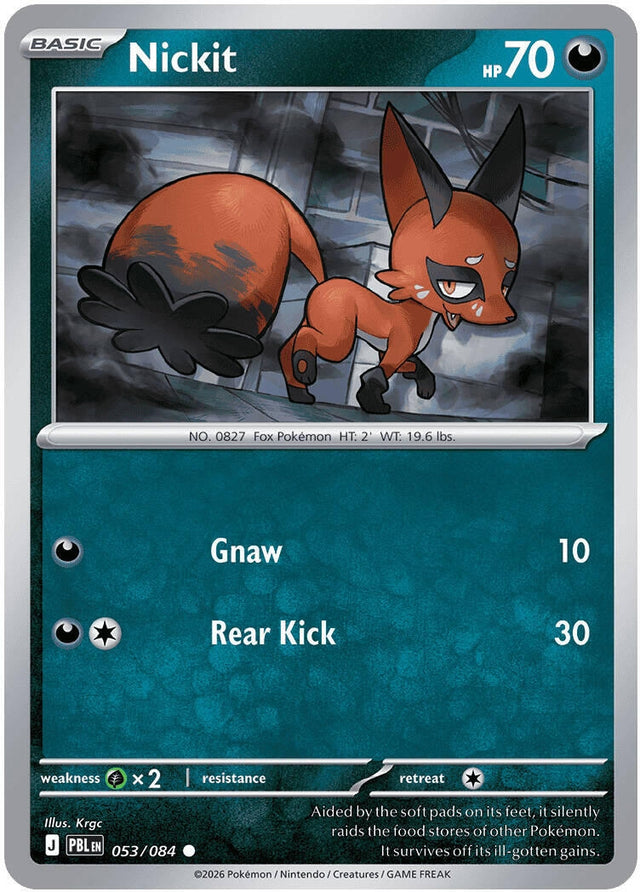 Image for Nickit (053/084) (Reverse Holofoil) (ME05: Pitch Black) (ME05) - Pokemon