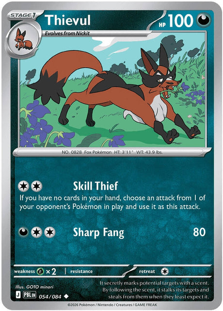 Image for Thievul (054/084) (Reverse Holofoil) (ME05: Pitch Black) (ME05) - Pokemon