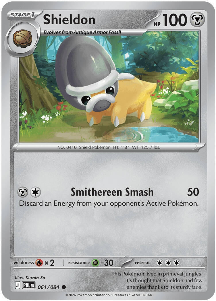 Image for Shieldon (061/084) (Reverse Holofoil) (ME05: Pitch Black) (ME05) - Pokemon