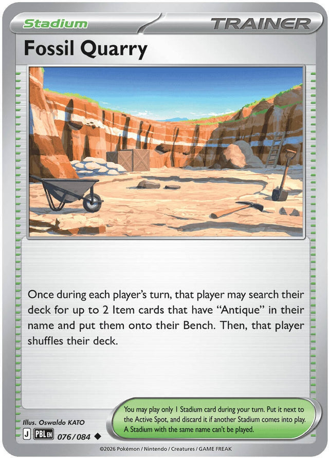 Image for Fossil Quarry (076/084) (ME05: Pitch Black) (ME05) - Pokemon