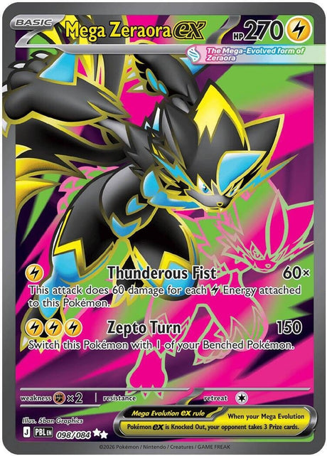 Image for Mega Zeraora ex (098/084) (Holofoil) (ME05: Pitch Black) (ME05) - Pokemon