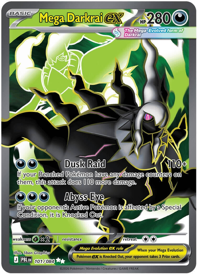 Image for Mega Darkrai ex (101/084) (Holofoil) (ME05: Pitch Black) (ME05) - Pokemon