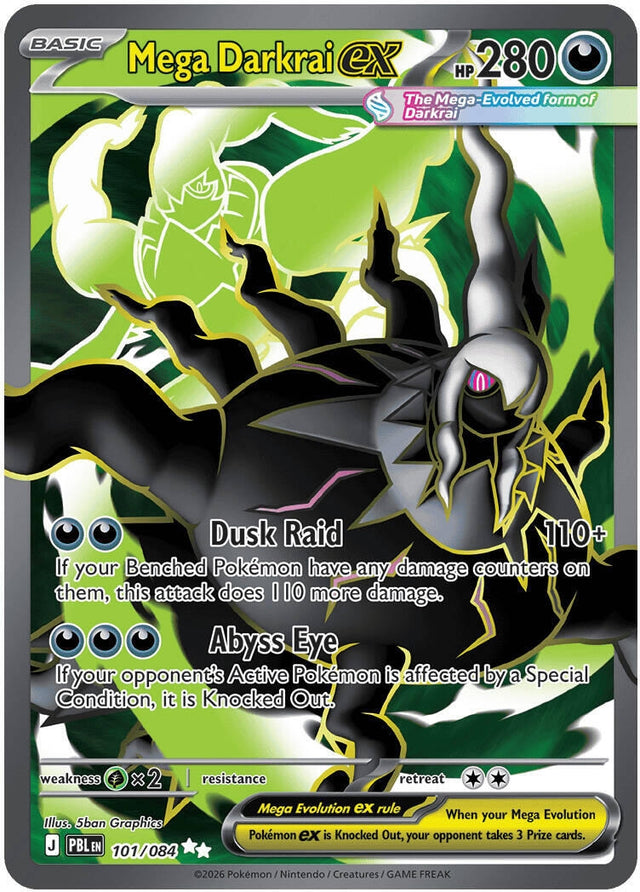 Image for Mega Darkrai ex (101/084) (Holofoil) (ME05: Pitch Black) (ME05) - Pokemon