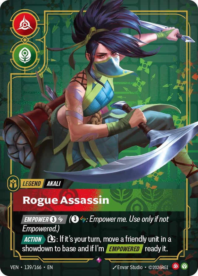 Image for Akali - Rogue Assassin (139/166) (Foil) (Vendetta) (VEN) - Riftbound: League of Legends Trading Card Game