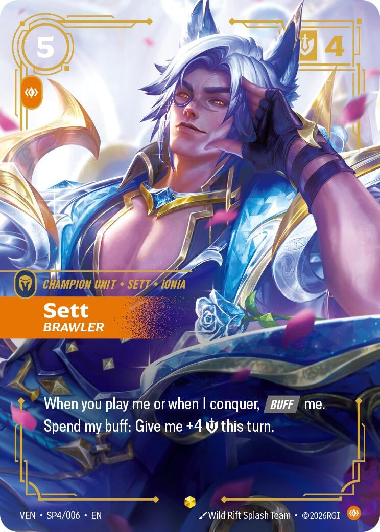 Image for Sett - Brawler (SP4/006) (Foil) (Vendetta) (VEN) - Riftbound: League of Legends Trading Card Game
