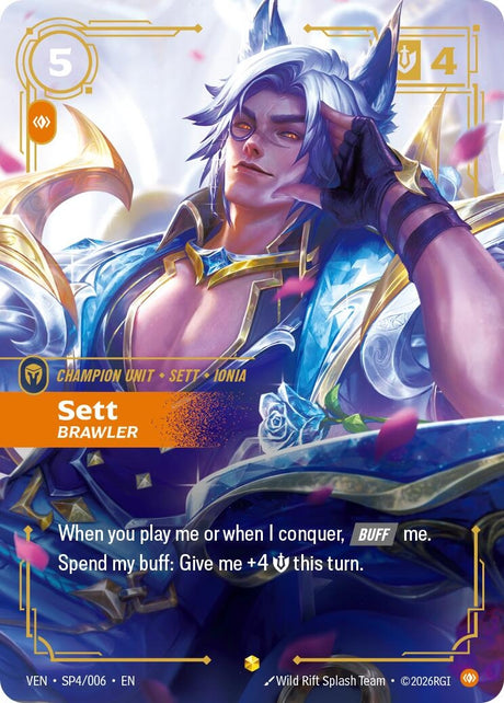 Image for Sett - Brawler (SP4/006) (Foil) (Vendetta) (VEN) - Riftbound: League of Legends Trading Card Game
