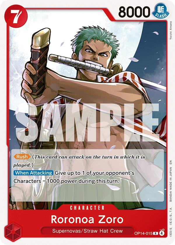 Image for Roronoa Zoro (OP14-015) (ST-31: Starter Deck 31 RED Monkey.D.Luffy) (ST-31) - One Piece Card Game
