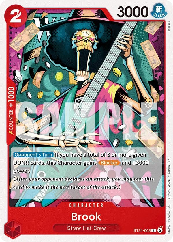 Image for Brook (ST31-003) (ST-31: Starter Deck 31 RED Monkey.D.Luffy) (ST-31) - One Piece Card Game
