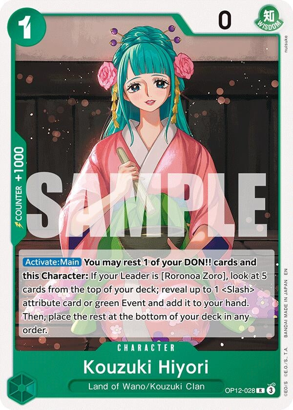 Image for Kouzuki Hiyori (OP12-028) (ST-32: Starter Deck 32 GREEN Roronoa Zoro) (ST-32) - One Piece Card Game