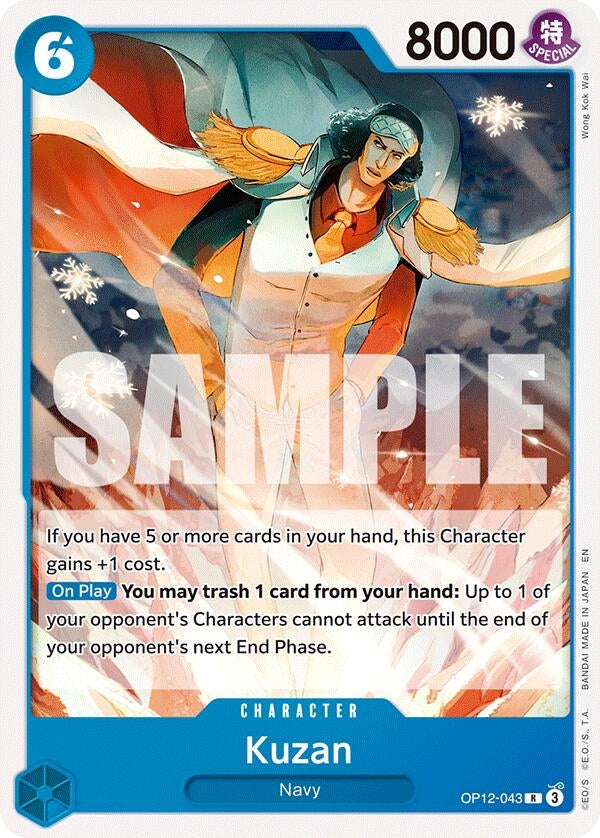 Image for Kuzan (OP12-043) (OP12-043) (ST-33: Starter Deck 33 BLUE Kuzan) (ST-33) - One Piece Card Game