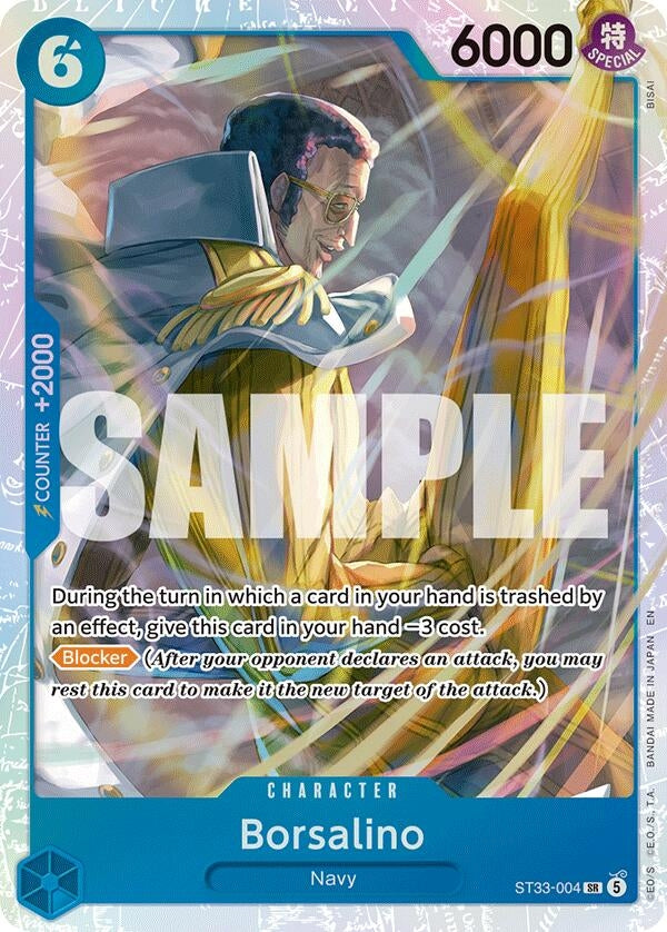 Image for Borsalino (ST33-004) (Foil) (ST-33: Starter Deck 33 BLUE Kuzan) (ST-33) - One Piece Card Game