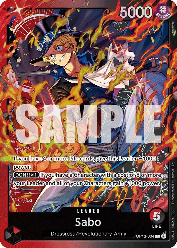 Image for Sabo (OP13-004) (OP13-004) (Foil) (ST-35: Starter Deck 35 RED/BLACK Sabo) (ST-35) - One Piece Card Game