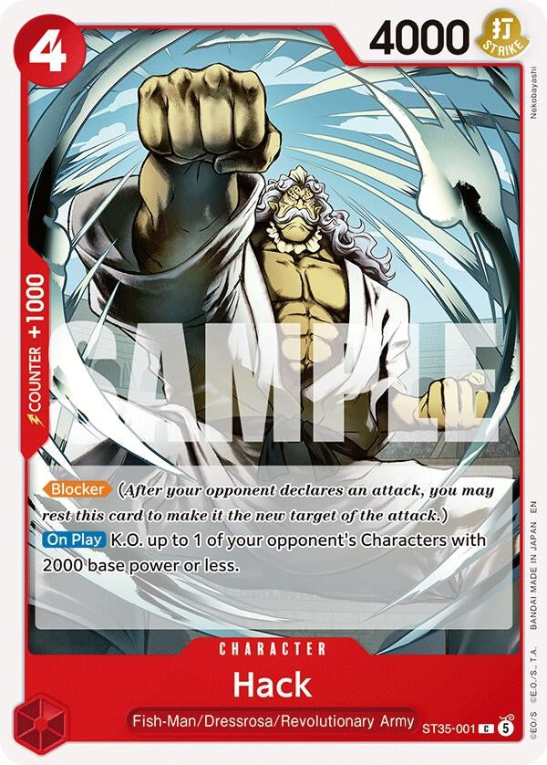Image for Hack (ST35-001) (ST-35: Starter Deck 35 RED/BLACK Sabo) (ST-35) - One Piece Card Game