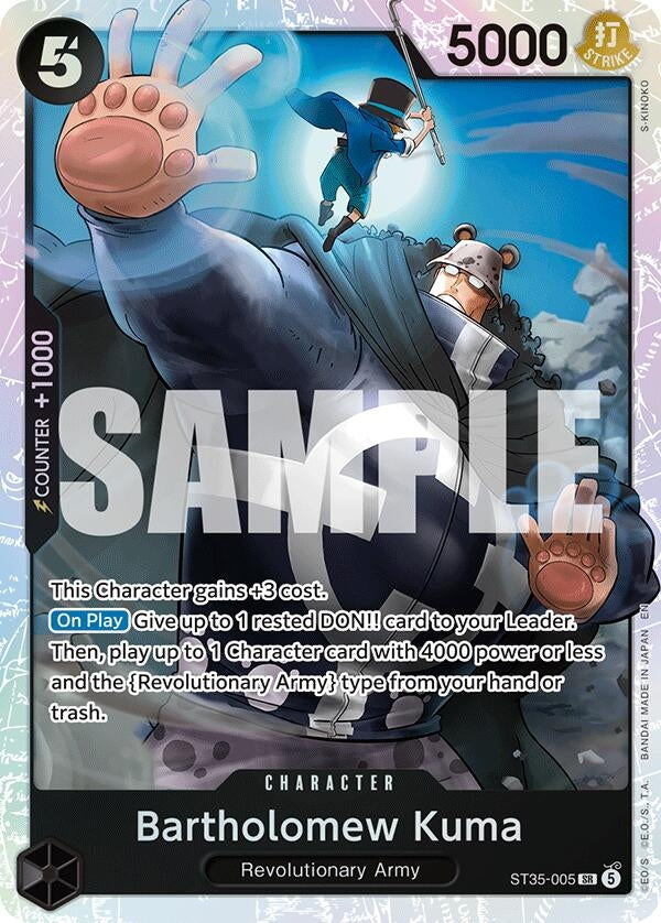 Image for Bartholomew Kuma (ST35-005) (Foil) (ST-35: Starter Deck 35 RED/BLACK Sabo) (ST-35) - One Piece Card Game