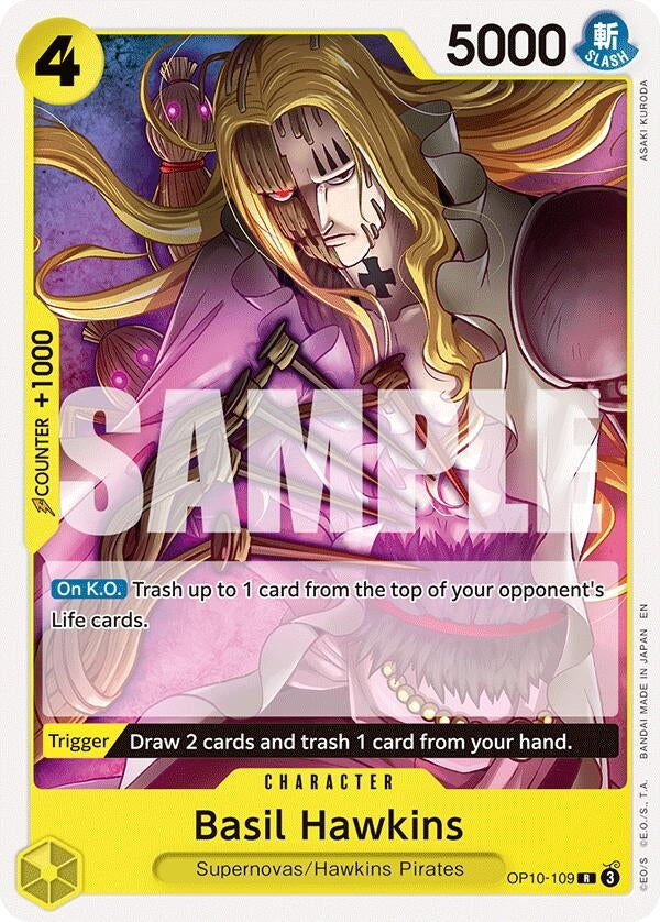 Image for Basil Hawkins (OP10-109) (ST-36: Starter Deck 36 YELLOW Eustass"Captain"Kid) (ST-36) - One Piece Card Game