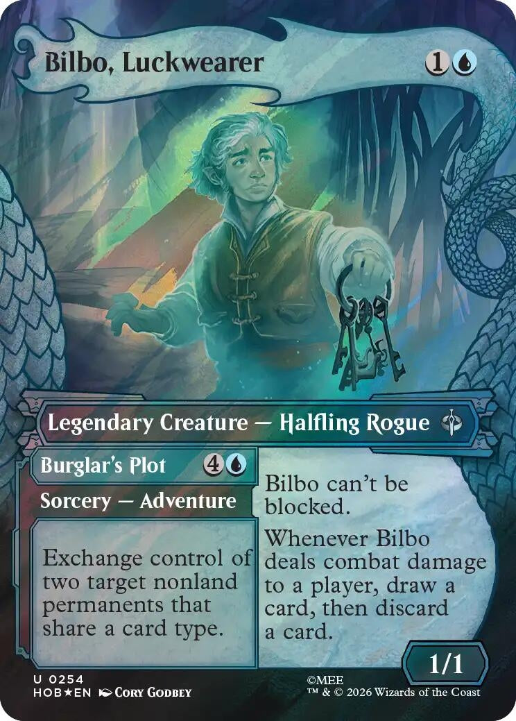 Image for Bilbo, Luckwearer (Showcase) (Surge Foil) (254) (Foil) (The Hobbit) (HOB) - Magic: The Gathering