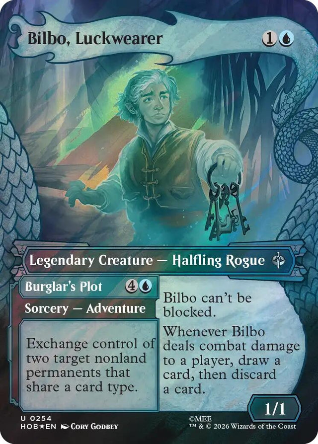 Image for Bilbo, Luckwearer (Showcase) (Surge Foil) (254) (Foil) (The Hobbit) (HOB) - Magic: The Gathering