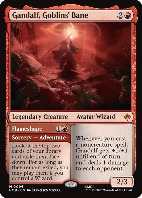 Image for Gandalf, Goblins' Bane (96) (Foil) (The Hobbit) (HOB) - Magic: The Gathering