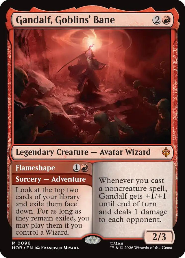 Image for Gandalf, Goblins' Bane (96) (Foil) (The Hobbit) (HOB) - Magic: The Gathering