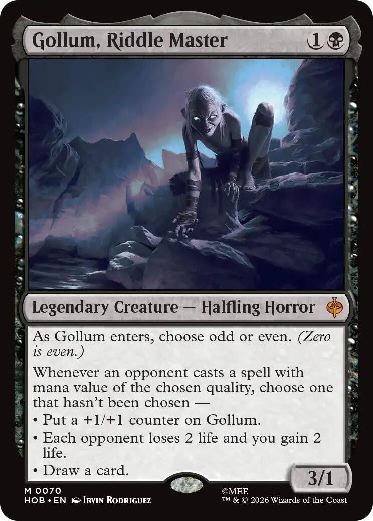 Image for Gollum, Riddle Master (70) (Foil) (The Hobbit) (HOB) - Magic: The Gathering
