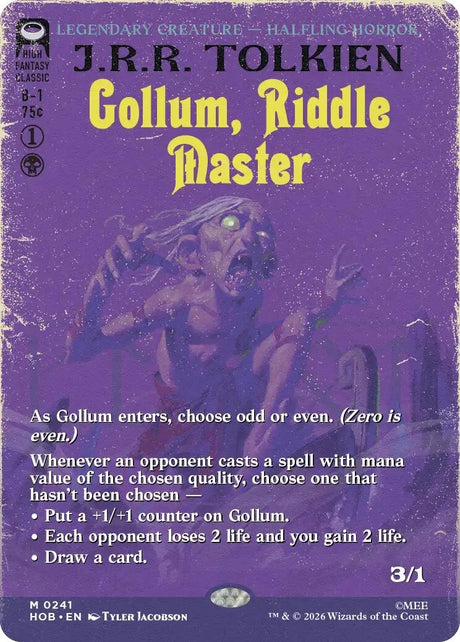 Image for Gollum, Riddle Master (Borderless) (241) (The Hobbit) (HOB) - Magic: The Gathering