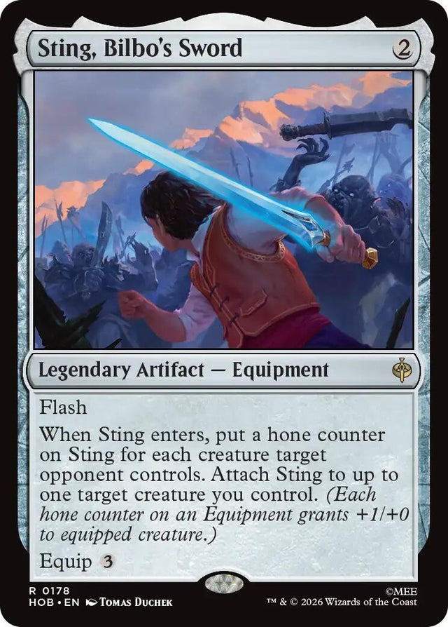 Image for Sting, Bilbo's Sword (178) (Foil) (The Hobbit) (HOB) - Magic: The Gathering