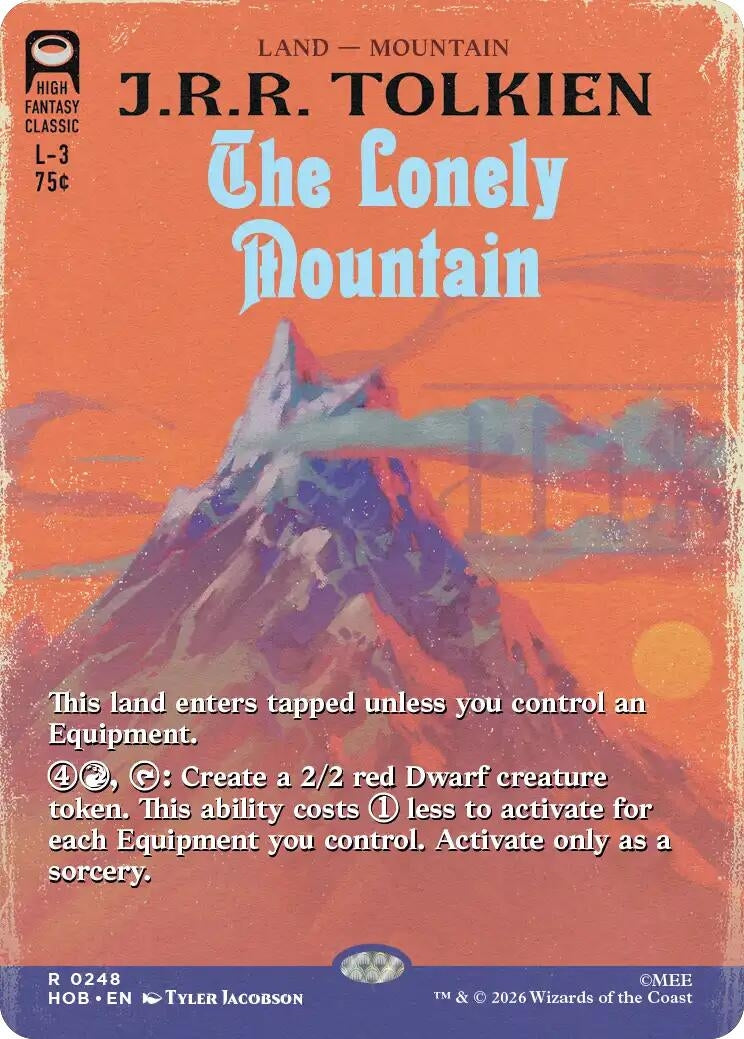 Image for The Lonely Mountain (Borderless) (248) (Foil) (The Hobbit) (HOB) - Magic: The Gathering
