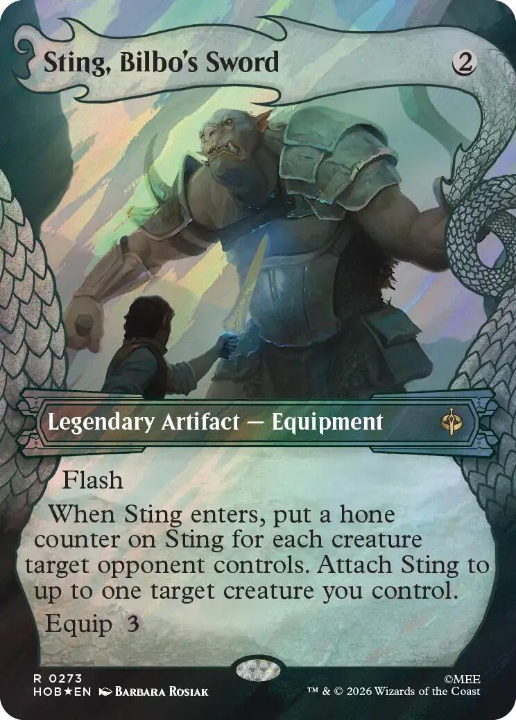Image for Sting, Bilbo's Sword (Showcase) (Surge Foil) (273) (Foil) (The Hobbit) (HOB) - Magic: The Gathering