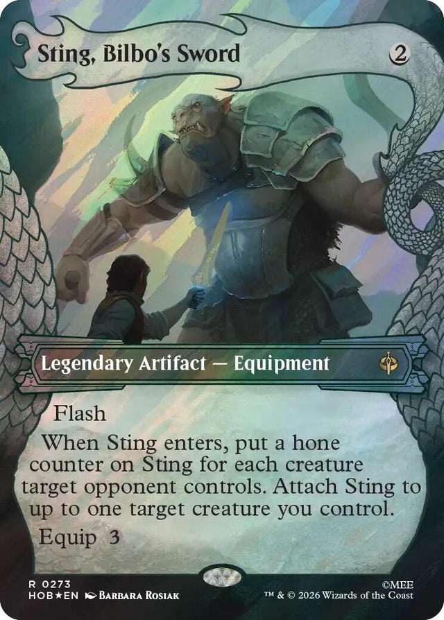 Image for Sting, Bilbo's Sword (Showcase) (Surge Foil) (273) (Foil) (The Hobbit) (HOB) - Magic: The Gathering