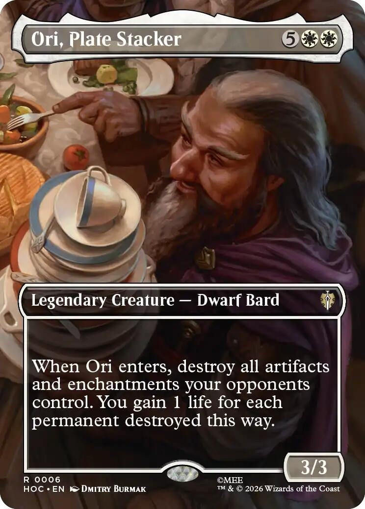 Image for Ori, Plate Stacker (Borderless) (6) (Foil) (The Hobbit: Eternal-Legal) (HOC) - Magic: The Gathering