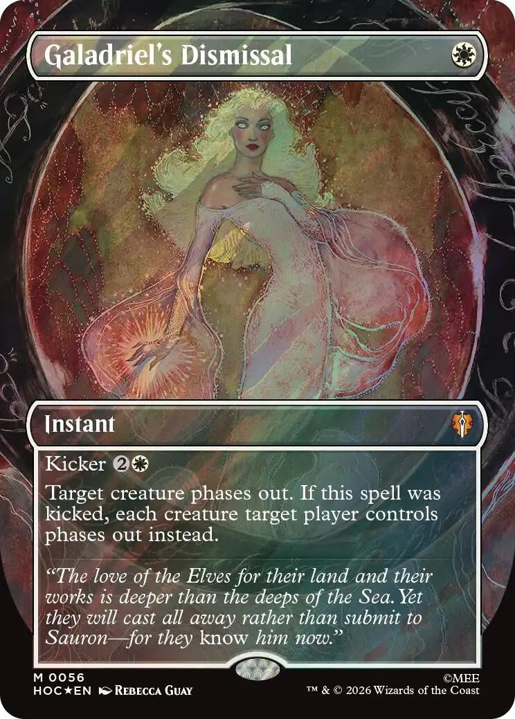 Image for Galadriel's Dismissal (Borderless) (Surge Foil) (56) (Foil) (The Hobbit: Eternal-Legal) (HOC) - Magic: The Gathering