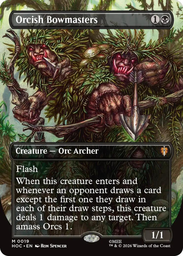 Image for Orcish Bowmasters (Borderless) (19) (Foil) (The Hobbit: Eternal-Legal) (HOC) - Magic: The Gathering