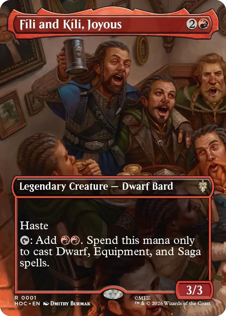 Image for Fili and Kili, Joyous (Borderless) (1) (Foil) (The Hobbit: Eternal-Legal) (HOC) - Magic: The Gathering