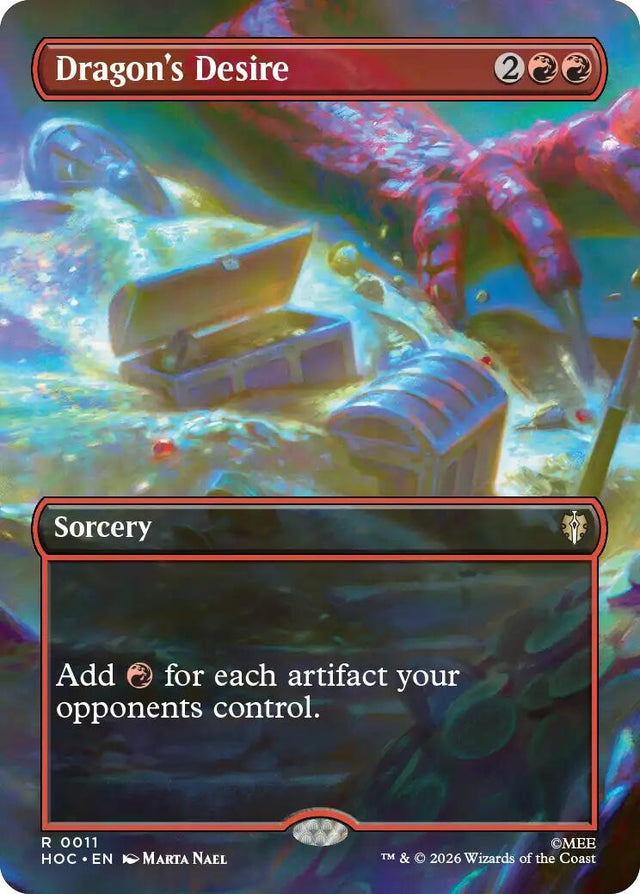 Image for Dragon's Desire (Borderless) (11) (Foil) (The Hobbit: Eternal-Legal) (HOC) - Magic: The Gathering