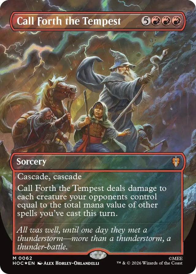Image for Call Forth the Tempest (Borderless) (Surge Foil) (62) (Foil) (The Hobbit: Eternal-Legal) (HOC) - Magic: The Gathering