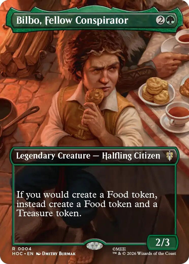 Image for Bilbo, Fellow Conspirator (Borderless) (4) (Foil) (The Hobbit: Eternal-Legal) (HOC) - Magic: The Gathering