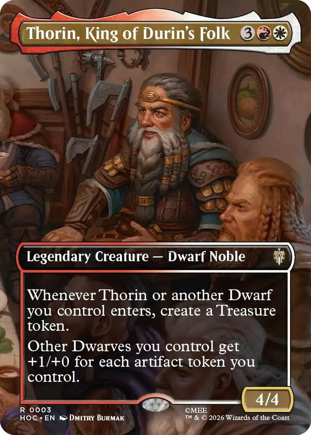 Image for Thorin, King of Durin's Folk (Borderless) (3) (Foil) (The Hobbit: Eternal-Legal) (HOC) - Magic: The Gathering
