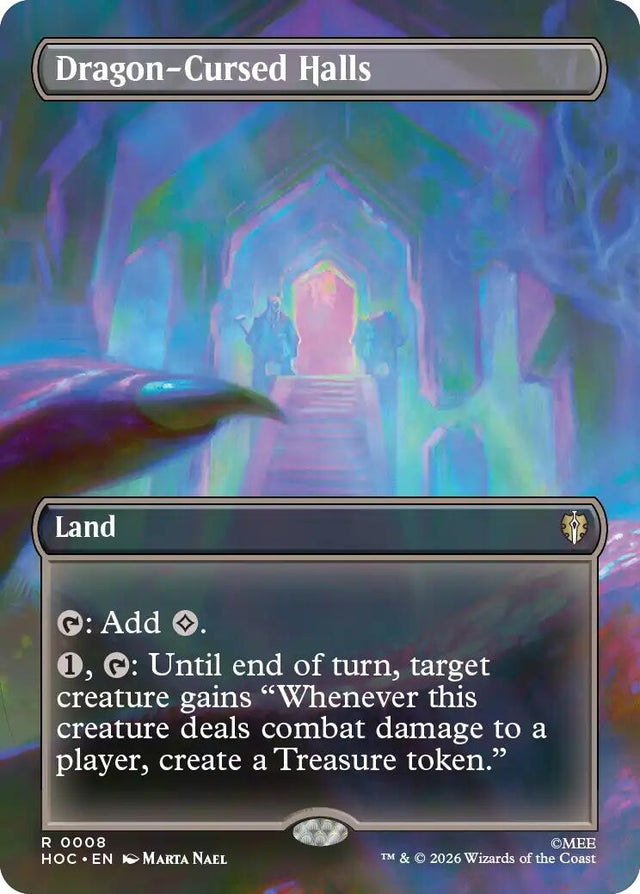 Image for Dragon-Cursed Halls (Borderless) (8) (Foil) (The Hobbit: Eternal-Legal) (HOC) - Magic: The Gathering