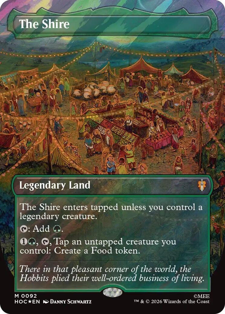 Image for The Shire (Borderless) (Surge Foil) (92) (Foil) (The Hobbit: Eternal-Legal) (HOC) - Magic: The Gathering