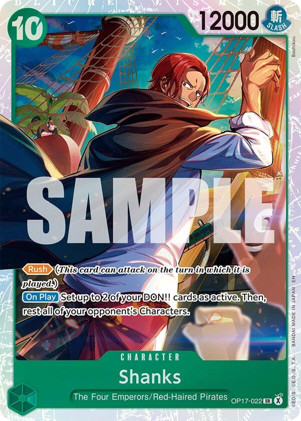 Image for Shanks (022) (OP17-022) (Foil) (The World's Strongest Warriors) (OP17) - One Piece Card Game